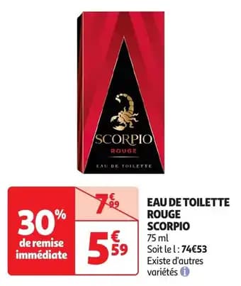 Promotion Exclusives de Scorpio rouge : Découvrez l'Offre incontournable