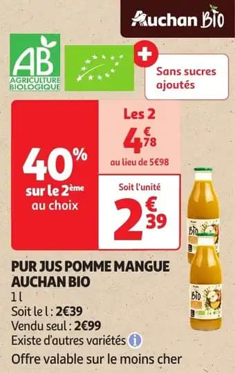 Promotion Exclusives de 5
Bio pomme : Découvrez l'Offre incontournable