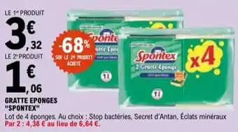 "SPONTEX" Gratte eponges
