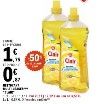 "CLAIR" Nettoyant multi-usages 1,5 l