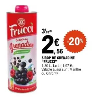 "FRUCCI" Sirop de grenadine 1.30 L