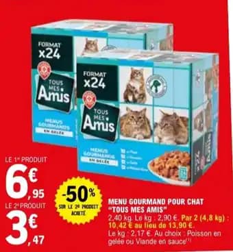 "TOUS MES AMIS" Menu gourmand pour chat 2.40 kg