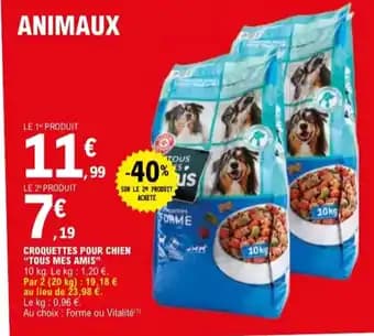 "TOUS MES AMIS" Croquettes pour chien 10 kg