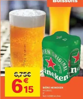 HEINEKEN Bière 4 x 50 cl