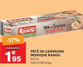 MONIQUE RANOU Pâté de campagne 240 g