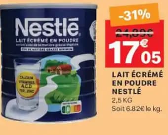 Promotion Exclusives de 5
Lait en poudre : Découvrez l'Offre incontournable
