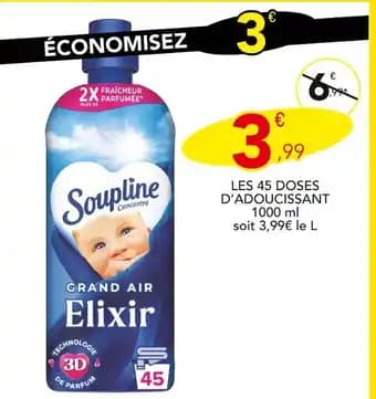 Les 45 doses d'adoucissant