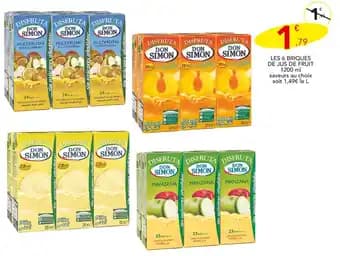 Don Simon Les 6 briques de jus de fruit