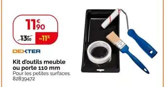 Dexter Kit d'outils meuble ou porte 110 mm