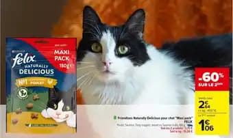 FELIX Friandises Naturally Delicious pour chat "Maxi pack" 180 g