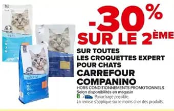 Sur toutes les croquettes expert pour chats carrefour companino