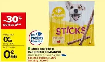 CARREFOUR COMPANINO Sticks pour chiens