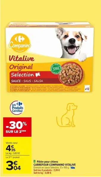 CARREFOUR COMPANINO VITALIVE 8 Pâtée pour chiens