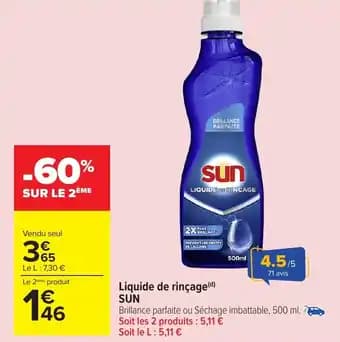 Sun liquide de rinçage 500 ml