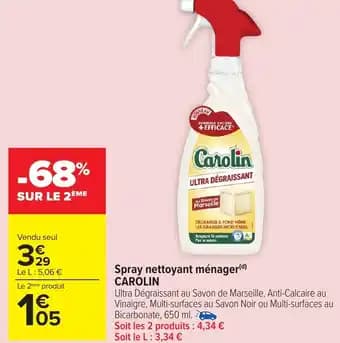 Carolin spray nettoyant ménager 650 ml