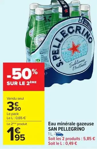 San pellegrino eau minérale gazeuse 1 l