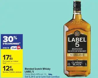 Label 5 blended scotch whisky 1 l
