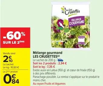 Les crudettes mélange gourmand 200 g