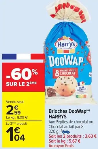 Harrys brioches doowap 320 g