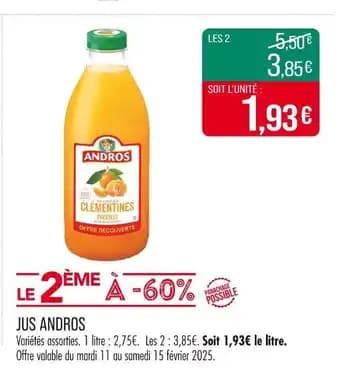 ANDROS Clémentines Pressées 1L