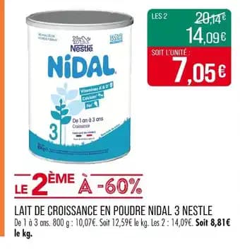 Promotion Exclusives de 7
Lait en poudre : Découvrez l'Offre incontournable