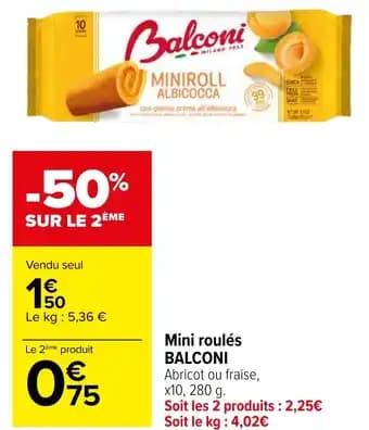Balconi mini roulés 10 x 280 g