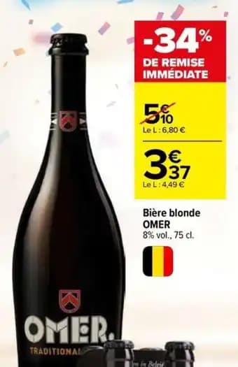 OMER Bière blonde 75 cl