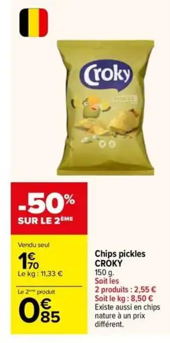CROKY Chips pickles 150 g