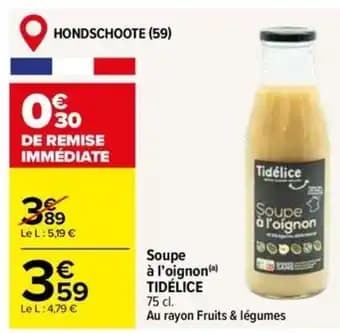 TIDÉLICE Soupe à l'oignon 75 cl