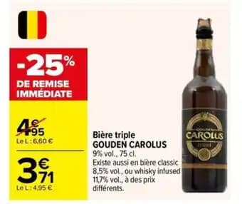 Promotion Exclusives de 7
Bière triple : Découvrez l'Offre incontournable