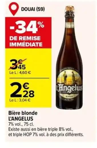 L'ANGELUS Bière blonde 75 cl
