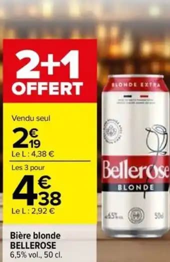 BELLEROSE Bière blonde 50 cl