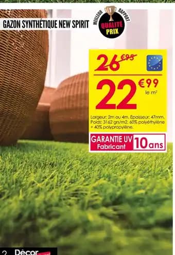 Gazon synthétique new spirit