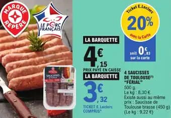 Promotion Exclusives de 31
Saucisses : Découvrez l'Offre incontournable
