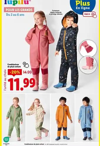 Lupilu Combinaison de pluie enfant