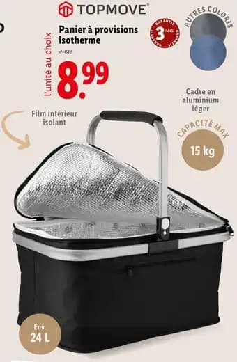 TOPMOVE Panier à provisions isotherme