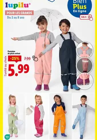 Promotion Exclusives de 2
Pantalon pluie : Découvrez l'Offre incontournable