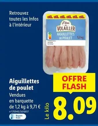 Aiguillettes de poulet