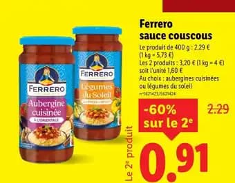 Ferrero Sauce couscous