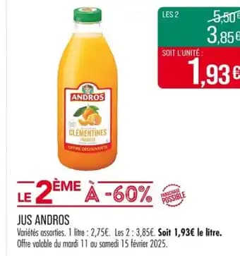 Promotion Exclusives de 10
Andros : Découvrez l'Offre incontournable