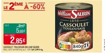 WILLIAM SAURIN Cassoulet toulousain