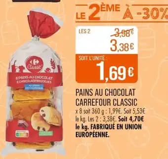 Promotion Exclusives de 6
Pains au chocolat : Découvrez l'Offre incontournable