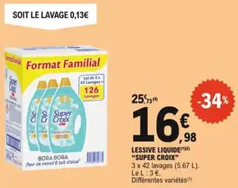 Promotion Exclusives de 48
Lessive liquide : Découvrez l'Offre incontournable