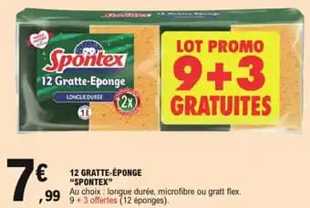 Spontex 12 gratte-éponge 12 pièces