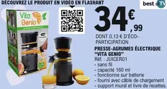 Promotion Exclusives de Presse agrumes électrique : Découvrez l'Offre incontournable