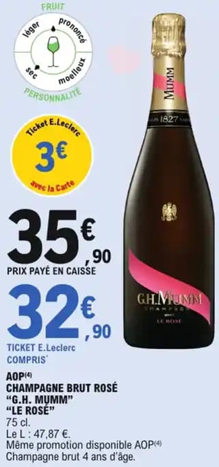 Promotion Exclusives de 3
Champagne rosé : Découvrez l'Offre incontournable