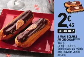 Promotion Exclusives de 3
Éclairs au chocolat : Découvrez l'Offre incontournable