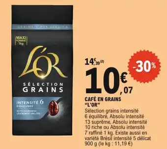 Promotion Exclusives de 6
L'or grains : Découvrez l'Offre incontournable