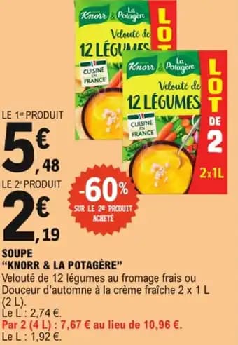 Knorr & la potagère soupe 2 l