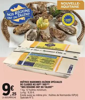 Promotion Exclusives de 3
Huîtres marennes : Découvrez l'Offre incontournable